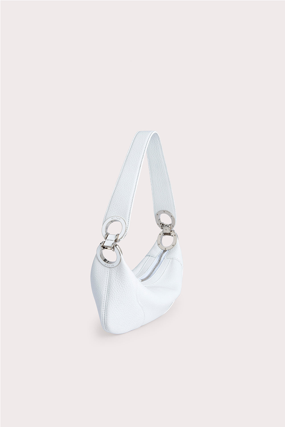 Mini Amira White Flat Grain Leather – BY FAR