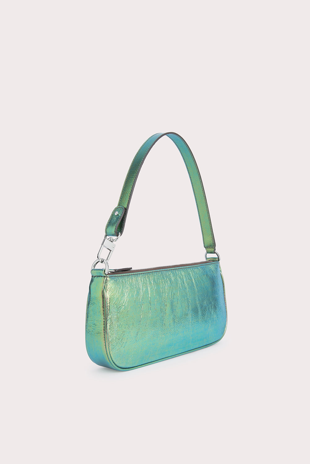 Rachel leather handbag By Far Green in Leather - 20468603